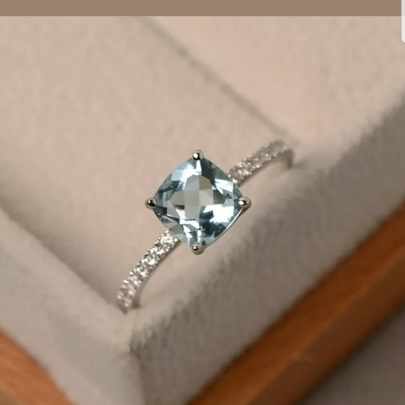 Gorgeous blue&green gemstone S925 rings - Picture 6 of 7